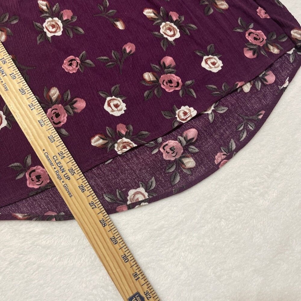 Womens Size XL Monday Fun Floral 3/4 Sleeve Pullover Blouse Tunic - Picture 12 of 12